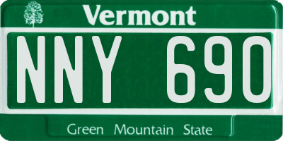 VT license plate NNY690