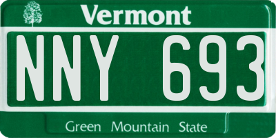 VT license plate NNY693