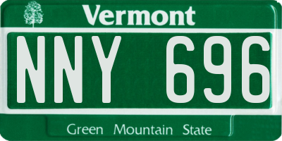 VT license plate NNY696