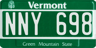 VT license plate NNY698