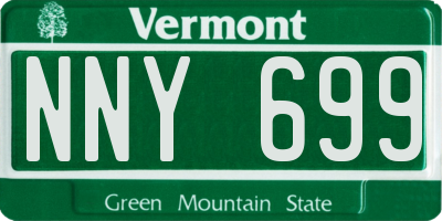 VT license plate NNY699