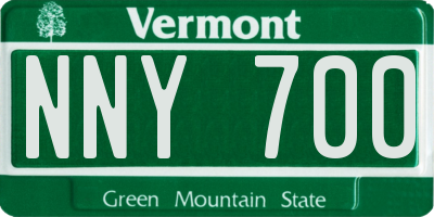 VT license plate NNY700