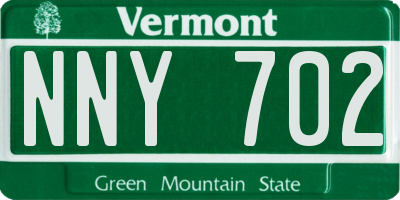 VT license plate NNY702