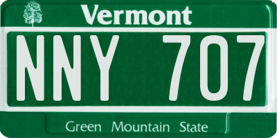 VT license plate NNY707