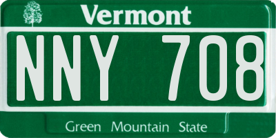 VT license plate NNY708