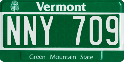 VT license plate NNY709