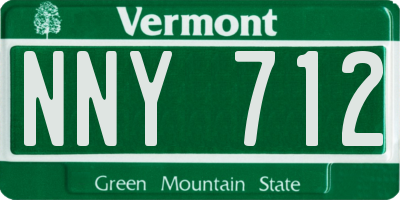 VT license plate NNY712