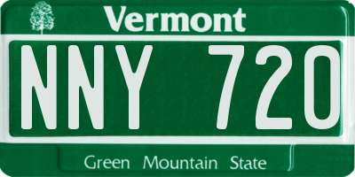 VT license plate NNY720