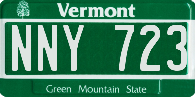 VT license plate NNY723