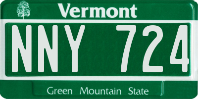 VT license plate NNY724