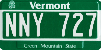 VT license plate NNY727