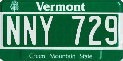 VT license plate NNY729