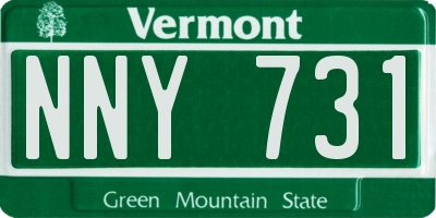 VT license plate NNY731