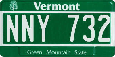 VT license plate NNY732