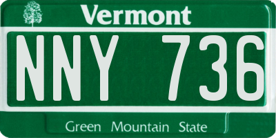 VT license plate NNY736