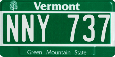 VT license plate NNY737
