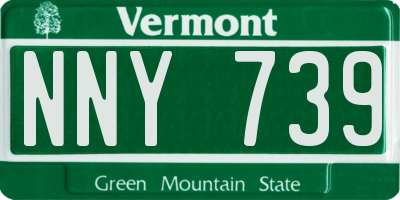 VT license plate NNY739