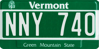 VT license plate NNY740