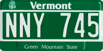 VT license plate NNY745