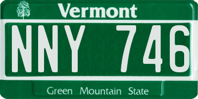VT license plate NNY746