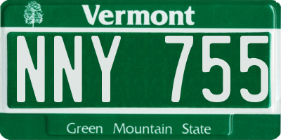 VT license plate NNY755