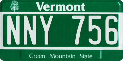 VT license plate NNY756