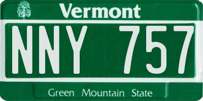 VT license plate NNY757