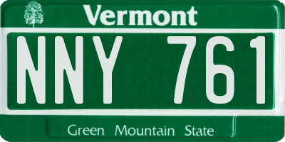 VT license plate NNY761