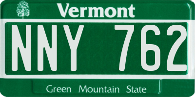 VT license plate NNY762