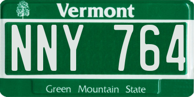 VT license plate NNY764