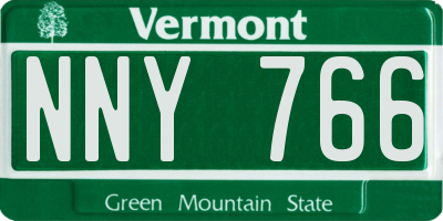 VT license plate NNY766