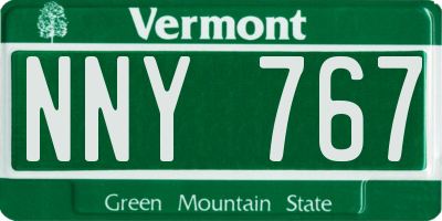 VT license plate NNY767