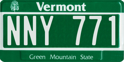 VT license plate NNY771