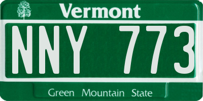 VT license plate NNY773