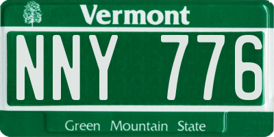 VT license plate NNY776