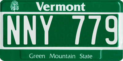 VT license plate NNY779