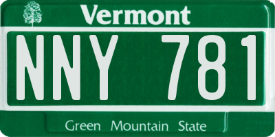 VT license plate NNY781