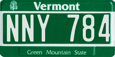 VT license plate NNY784