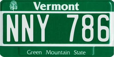 VT license plate NNY786