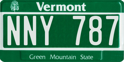 VT license plate NNY787