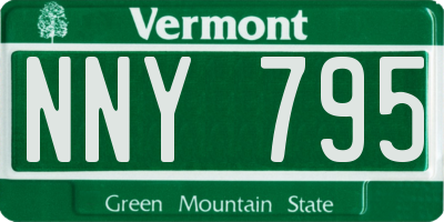 VT license plate NNY795