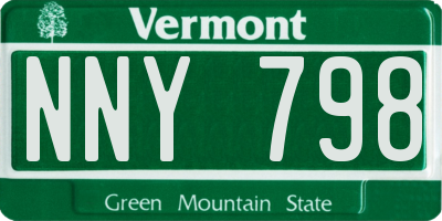 VT license plate NNY798