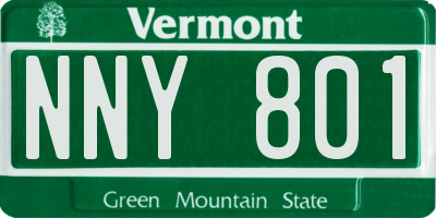 VT license plate NNY801