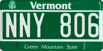 VT license plate NNY806