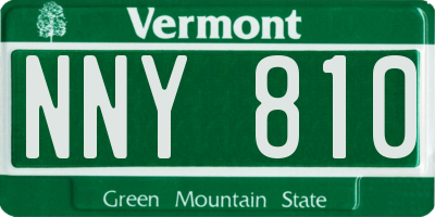 VT license plate NNY810