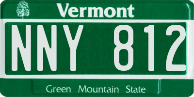 VT license plate NNY812
