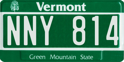 VT license plate NNY814