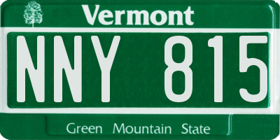 VT license plate NNY815