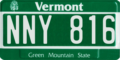 VT license plate NNY816