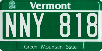 VT license plate NNY818